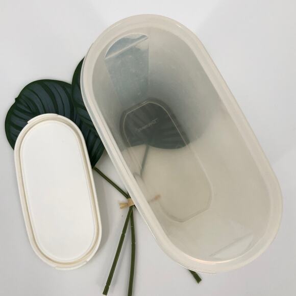 Vintage Tupperware White Snap Lid 9 3/4 Cups Module Mate 1614-21 Food Container - Picture 2 of 9